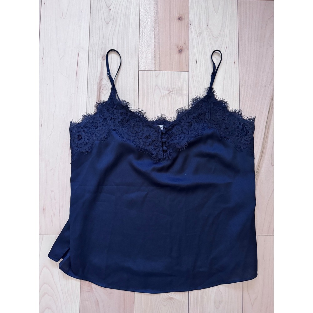Abercrombie & Fitch  Black Lace Trim Satin Camisole Top M